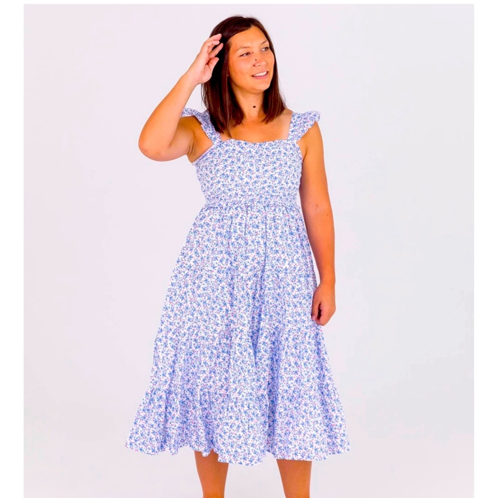 Ruffle Butts- Smocked Women’s Flutter Strap Dress- NWT